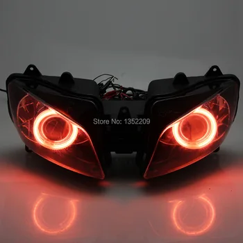 Red Angel Eyes Demon Projector Headlight HID 35W Assembly For 1998-1999 Yamaha YZF R1 New Red Angel Eyes Demon Projector Headlight HID 35W Assembly For 1998-1999 Yamaha YZF R1 New