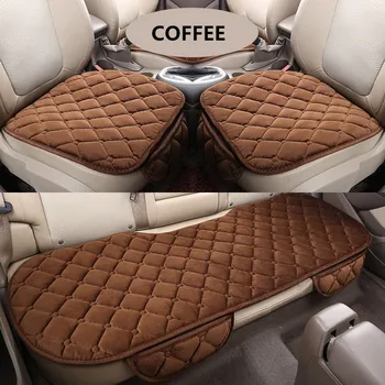

3PCS/Set Universal Comfortable Square Soft Cotton Car Seat Cushion Front Back Seat Covers Auto Chair Pad Mat Car Supplies