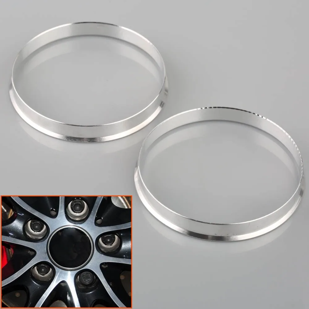 4pc Aluminum Hub Centric Centering Rings 72.6mm Car to 74.1mm Wheel