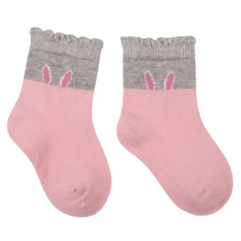 2 пары 0-6 м для мальчиков короткие носки для девочек с принтом с животными Детские Сращивание Цвет хлопка, Мягкий Носок - Цвет: 1pc