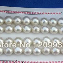 Hj 00155 16 пара 12 мм круг белый FW жемчуг серьга серебро