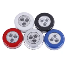 3 светодиодный Серебряный шкаф светильник на батарейках беспроводной накопитель кран сенсорный толчок безопасности кухня спальня ночник