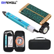 Myriwell, 3D ручка, светодиодный экран, умная ручка с 3D принтом, мобильный источник питания, зарядка через usb, 3D ручки, Детская креативная игрушка, подарок на день рождения