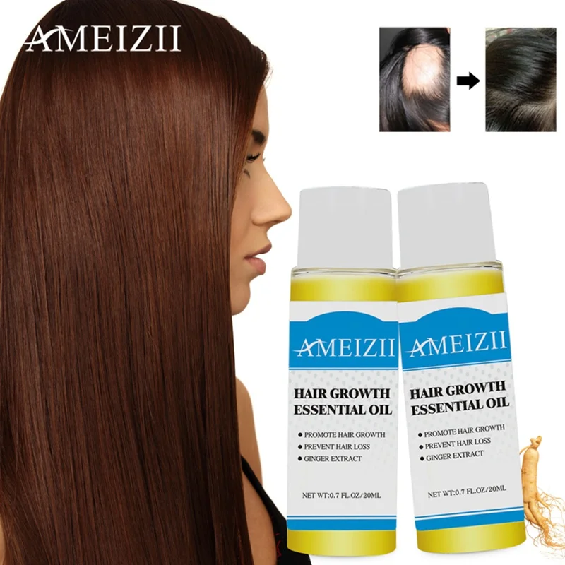 Ameizii 2 шт. средство для роста волос продукты для выпадения волос Эфирное Масло жидкое лечение Предотвращение натурального чистого плотного ухода за волосами 20 мл