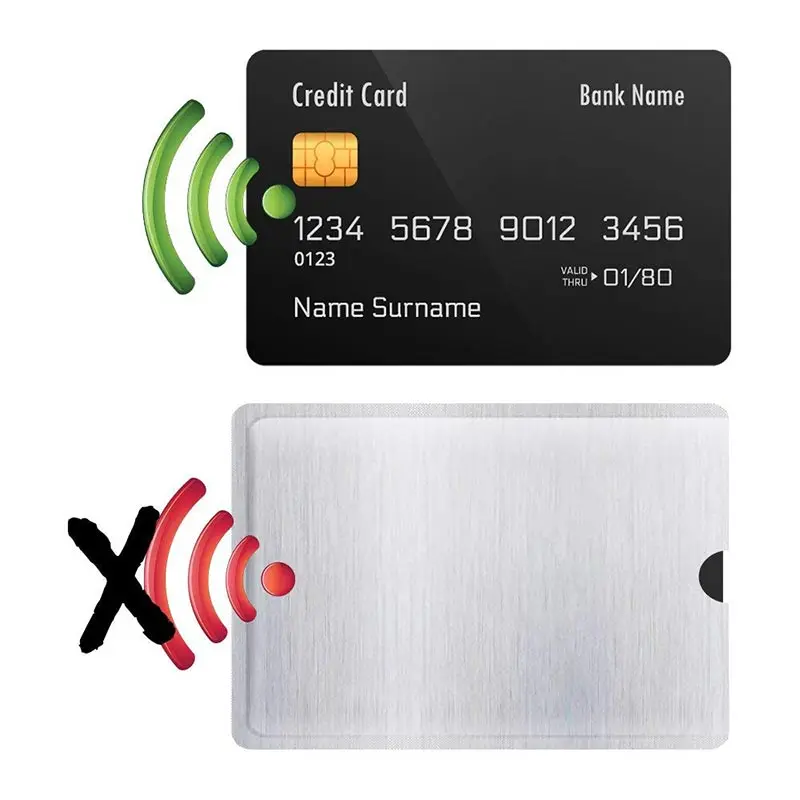 50 шт. RFID Блокировка рукава Анти-кража RFID карта протектор Паспорт Кредитная карта идентичность кража анти-сканирование карта рукав Защита