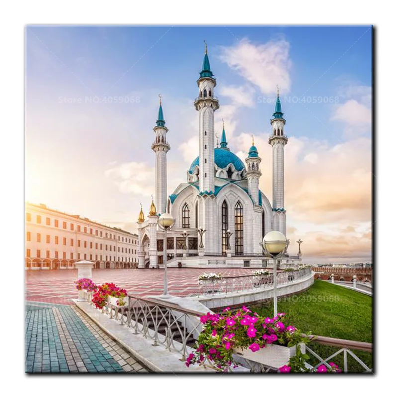 

Full square drill diamond Painting 5D DIY diamond embroidery mosque kazan Diamond mosaic Home Decor Gift C1123