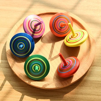 

Wooden Small Tops Desktop Decompression Wooden Toys Kindergarten Opening Activities Promotion Small Gifts Toys To Children Decom