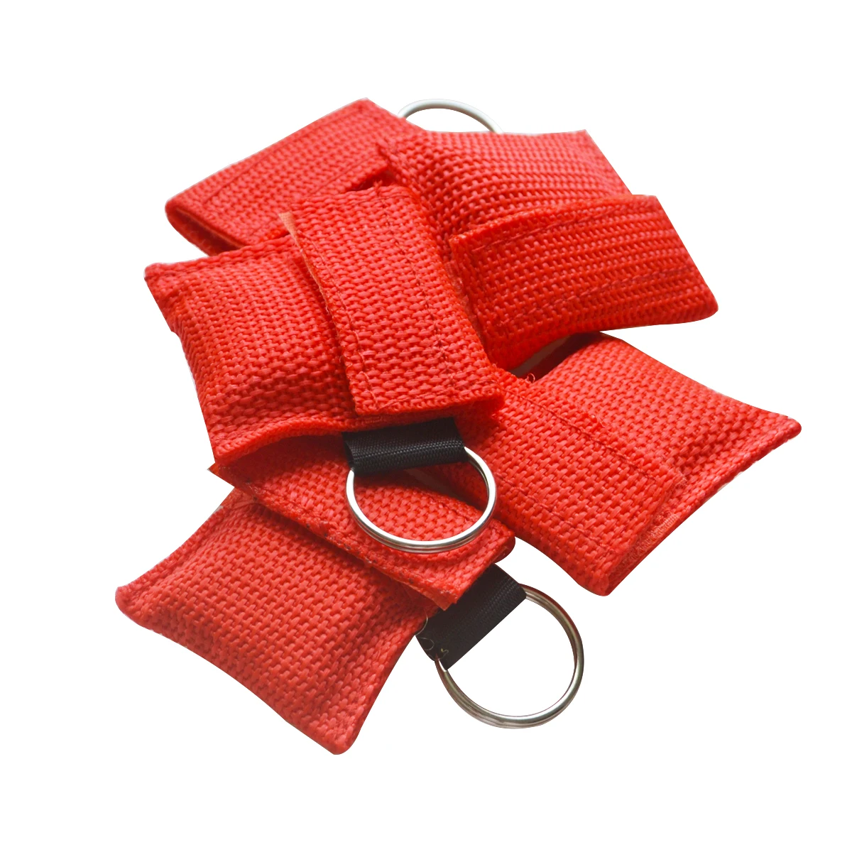 200 шт маска для искусственного дыхания при реанимации искусственного дыхания лица щит аварийной спасательной одноразовой W/брелок 6 цветов - Цвет: Red