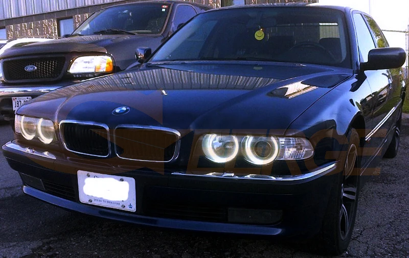 cob led angel eeys BMW 7 Series E38 740i 750i 730d 740d 728i 1995-2001 XENON headlight(3)