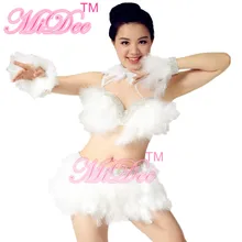 Пикантная обувь для ночного клуба Ball Room сцены Перо Румба Сальса живота платье для танцев