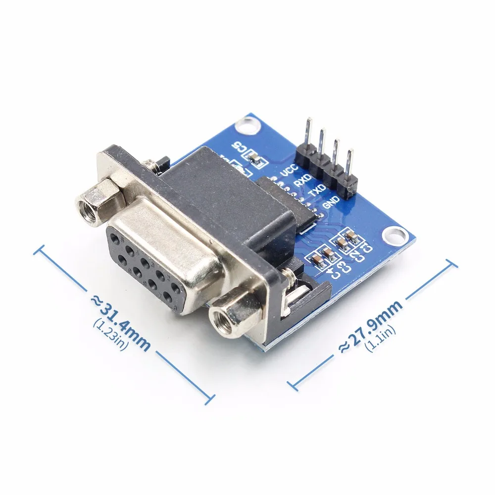 1 шт./лот MAX3232 RS232 к ttl последовательный порт конвертер Модуль DB9 разъем MAX232