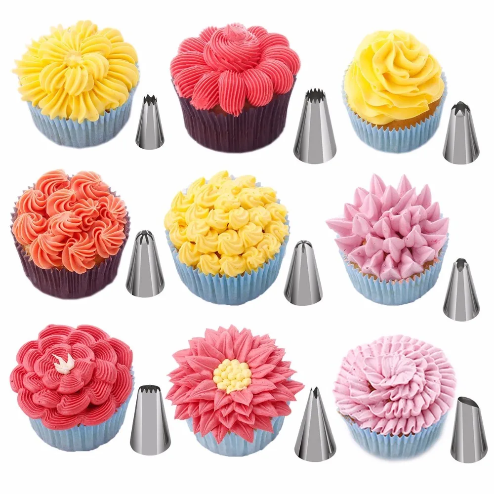Professional Stainless Steel Pastry Nozzles Set