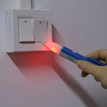 Светодиодный светильник AC Электрический Тестер Напряжения Ручка детектор 90-1000 в датчик переменного тока на выходе детектор напряжения в розетке с новизной светильник