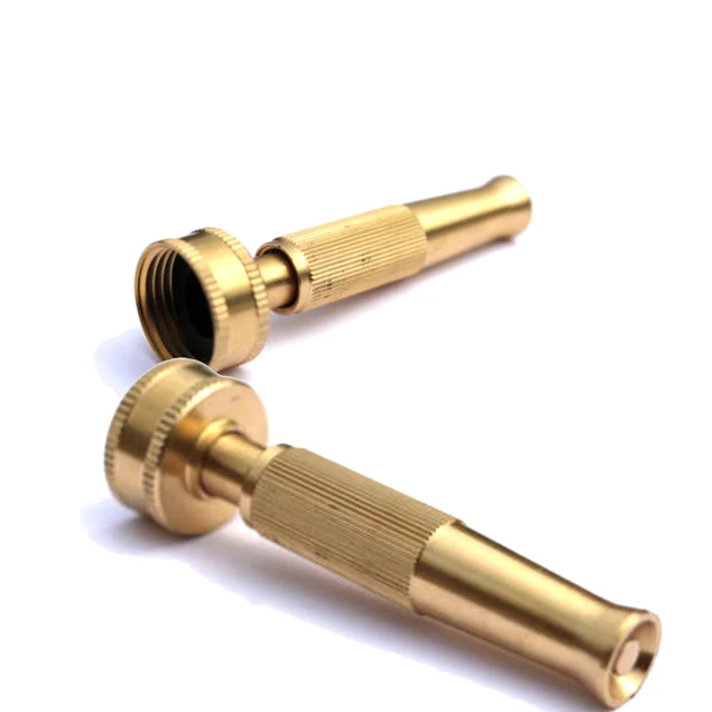 Latón metal manguera boquilla pistola de agua de alta presión ajustable