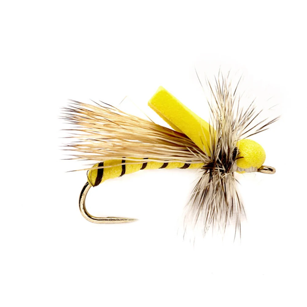 

6pcs Aventik Doculator Yellow Stone Flies Dry Trout Nymph Fly Fishing Flies