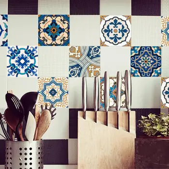 

20pcs/set Square Wall Paper Tile Sticker for Home Wall Background Decoration 20cmx20cm