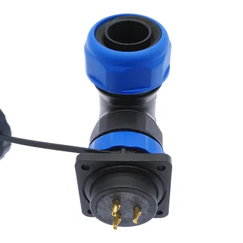 

SP28 corrugated pipe waterproof IP68 connector 2 pin 3/4/5/6/7/9/10/12/14/16/19/22/24/26Pin angle connectors 90 degree elbow