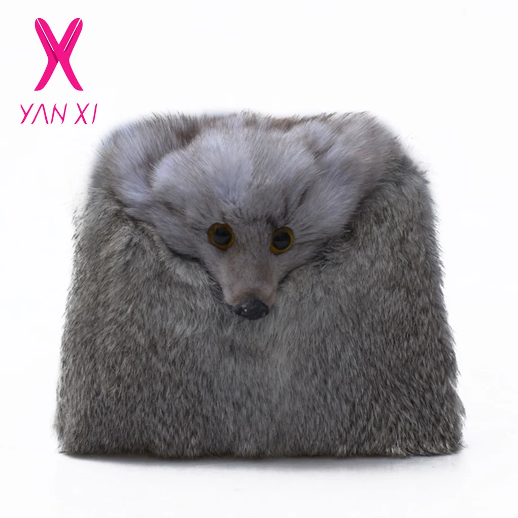 

YANXI Clutch Faux Rabbit Fur Bag Handbags Women Famous Brand Luxury Handbag Women Bags Designer Chains Crossbody Bag for Women