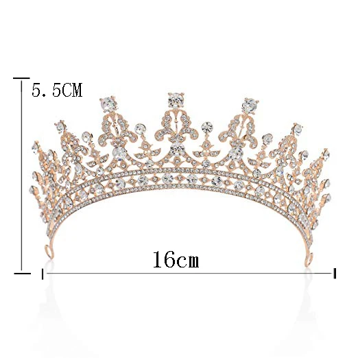 Grandes Europeus Coroas Tiara de Casamento Da Noiva Prata Banhado de Cristal Austríaco Grande Rainha Do Cabelo Do Casamento tiara Acessórios (8)