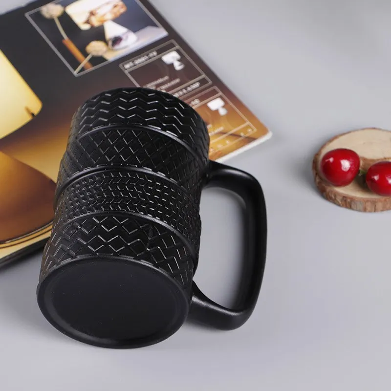 Details about / Ceramic Office Coffee Mug Tires Wheels Tea Cup Decorated Tumbler With Handle