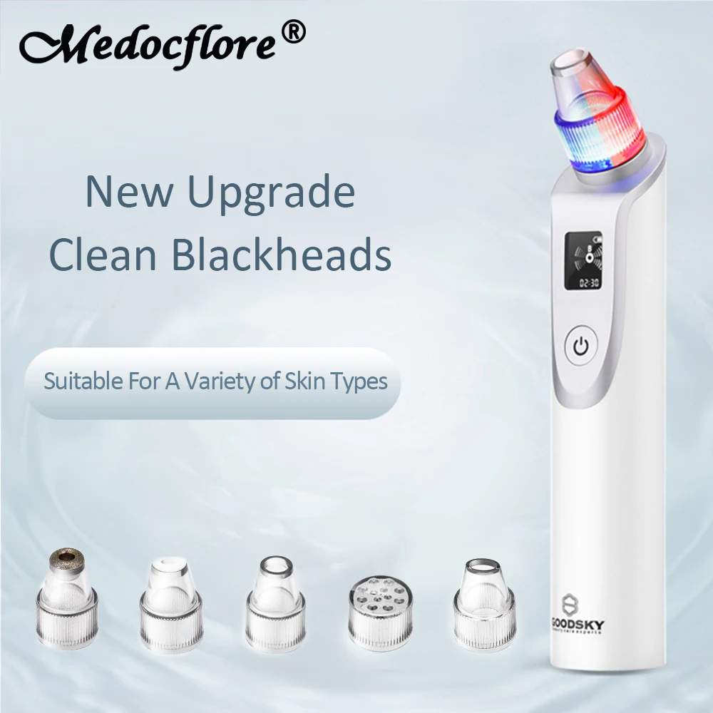 

Rechargeable Electric Blackhead Remover Acne Cleaner LED Display Face Clean Facial Diamond Dermabrasion Machine Skin Care tool