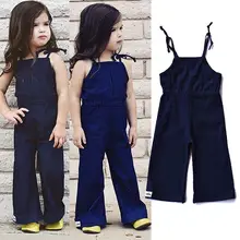 PUDCOCO/Новинка; джинсовый повседневный комбинезон комбинезоны с лямками для маленьких девочек; длинные штаны; одежда в США
