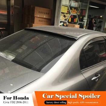 

Car White Spoiler ABS Plastic Black Color Rear Trunk Top Wing Lip Roof Spoiler For Honda Civic FD2 2006 2007 2008 2009 2010 2011
