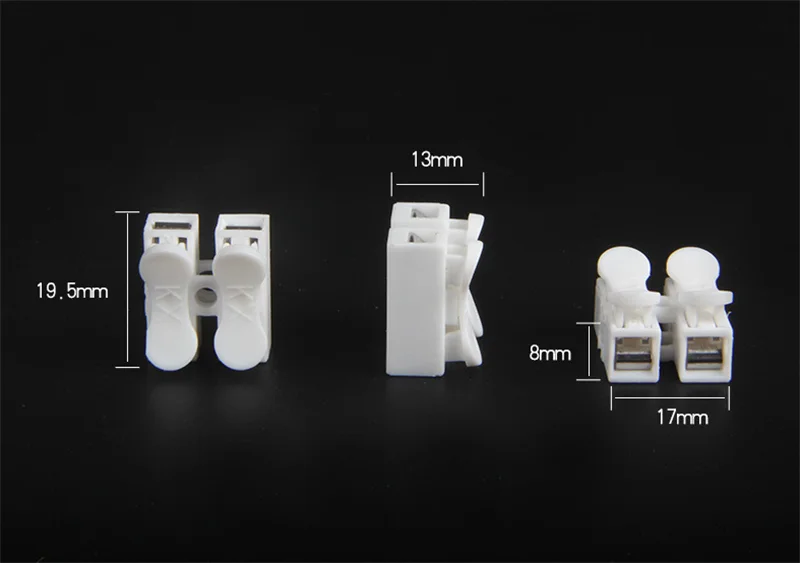 10 шт./лот быстрый фиксатор соединения провода разъемы CH2 2 шпильки Электрический кабель терминалы 20x17,5x13,5 мм