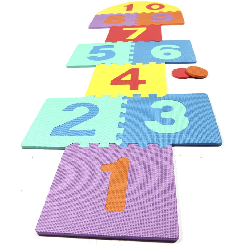 Numbers Hopscotch EVA Foam Fun Baby Toys Children Puzzle Play Mat