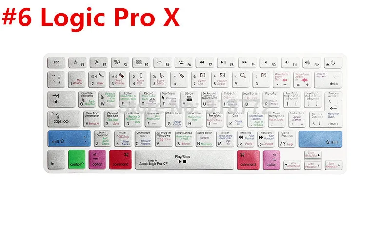 HRH premium Pro Final Cut Pro X AI PS ярлык клавиатуры кожаный чехол для Macbook Air Pro retina 13 15 17 США/ЕС раскладка оба