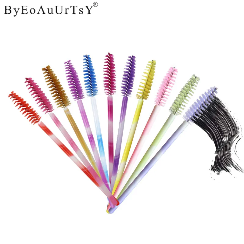 500pcs Cosmetics Eyelash Comb Brush Set Kit Disposable Eyelash Eyebrow Makeup Brush Mascara Wands Extension Tools                (11)