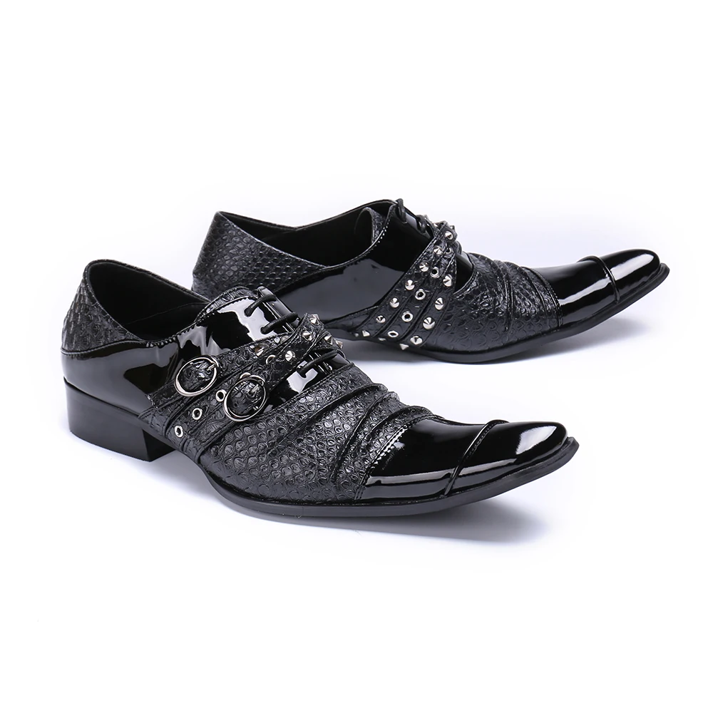 Handmade Buckle Strap Oxfords Monk Shoes Men Formal