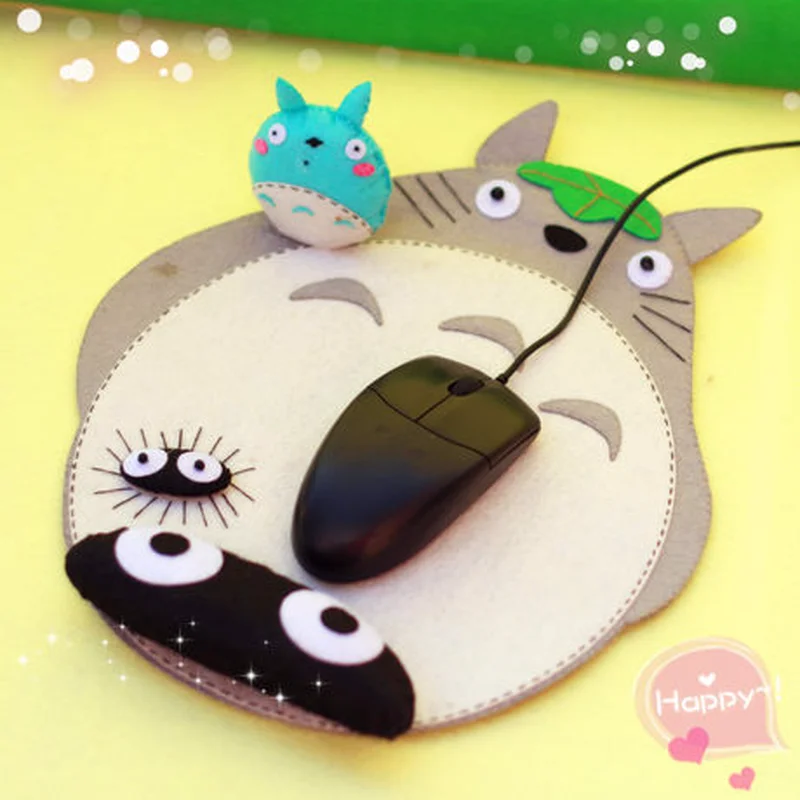 

DIY Wool Felt Materail Package craft Non-woven free cut handmade cloth Animals Cat My Neighbor Totoro mouse pad free shipping