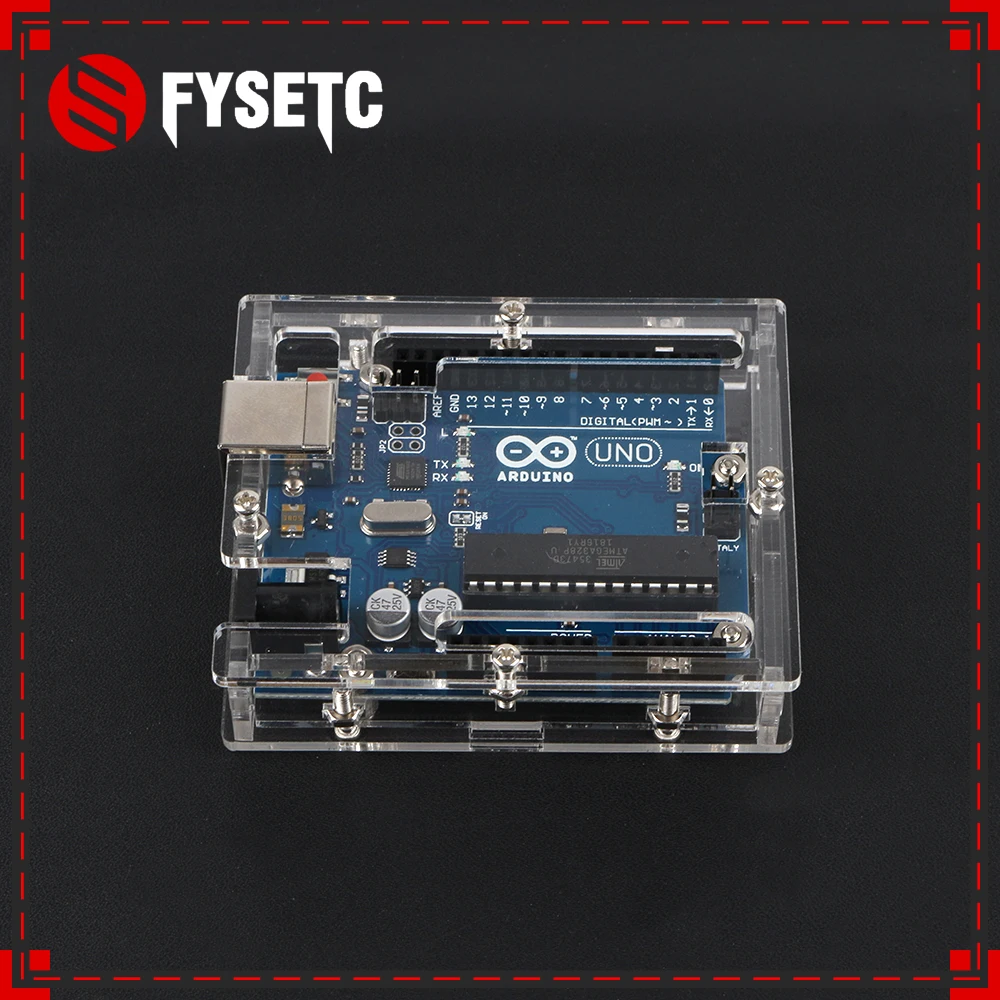 2pcs Uno R3 Case Enclosure Transparent Acrylic Box Clear Cover ...