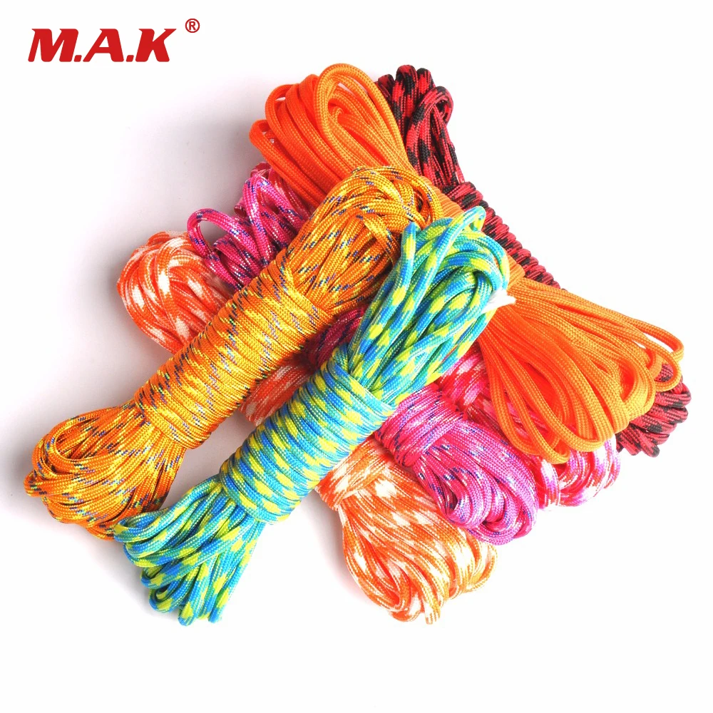 

Outdoor 25ft/50ft/100ft Paracord 550 Parachute Cord Lanyard Rope Mil Spec Type III 7 Stand Climbing Camping Survival Rope