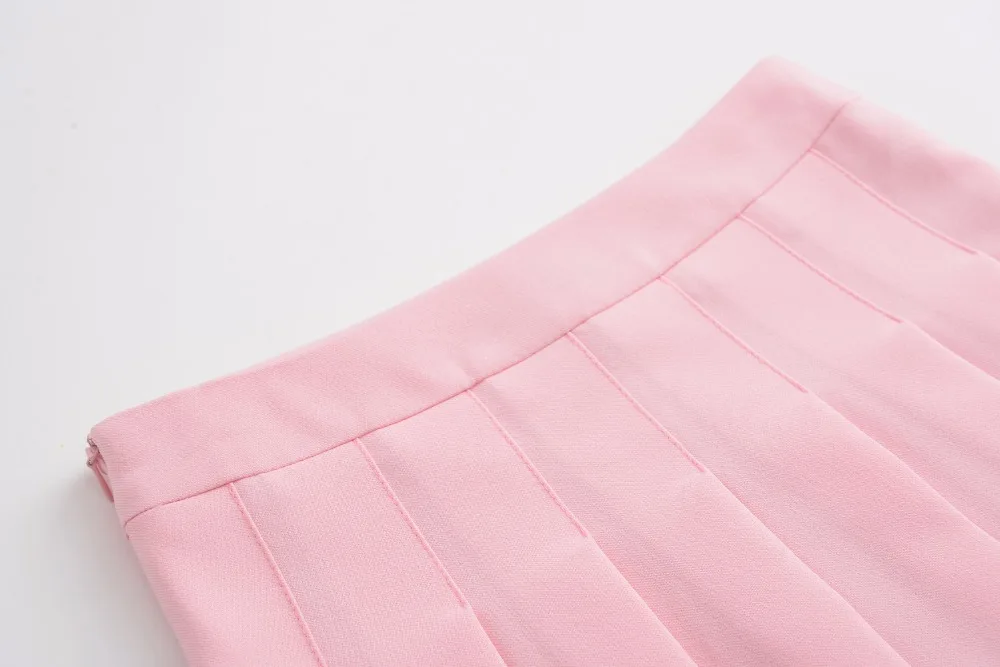 Новая летняя плиссированная юбка трапециевидной формы с высокой талией