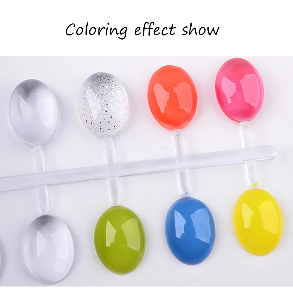 

New 48Pcs Nail Polish Art Color Card Removable Display Rack Clear Teardrop Pattern oc18