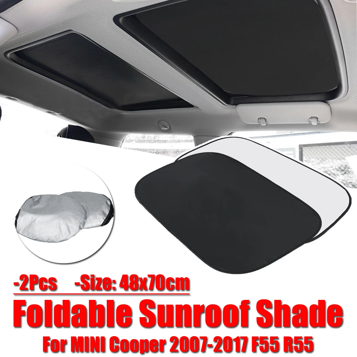 Buy 70*48cm Foldable Sunroof Window Sunshade UV ProtectDecoration Heat Isolate