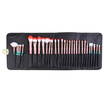 

Professional Cosmetic Brush Bag Black PU Large Capacity Portable Make Up Bag Toilet Bag for Beauty Makeup Accessories Tools
