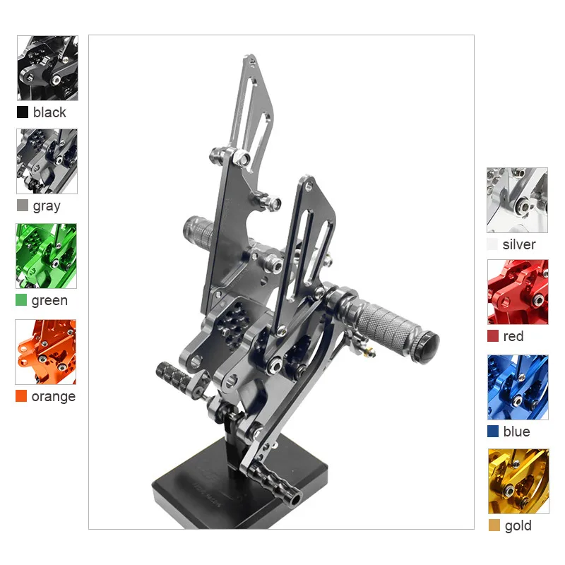 

CNC Aluminum Motorcycle Foot Pegs Rest Set Footpegs Rearset Footrest For Kawasaki ZX10R ZX 10R 2006 2007 2008 2009 2010