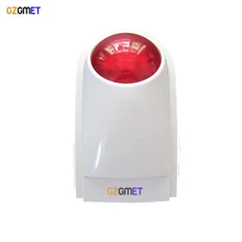 GZGMET провод DC 12 V 120dB сирена со стробоскопической вспышкой IP65 ABS Материал сигнализация динамик