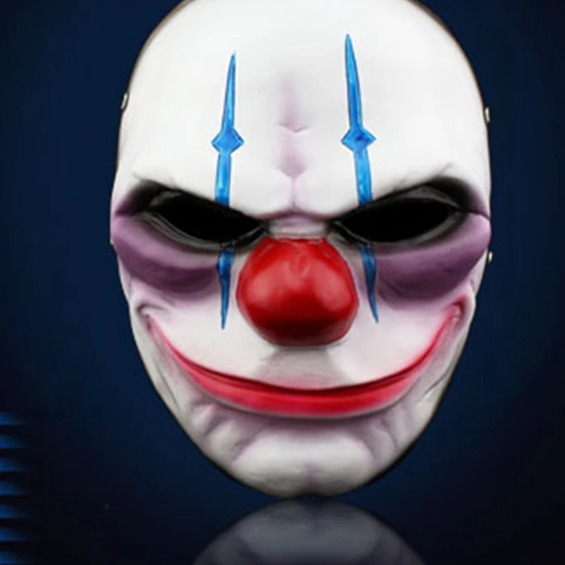 

Маска для косплея страшного клоуна из смолы Payday2, ограбление из игры Джокер с цепочкой на Хэллоуин, маскарадные реквизиты для вечеринки подарок