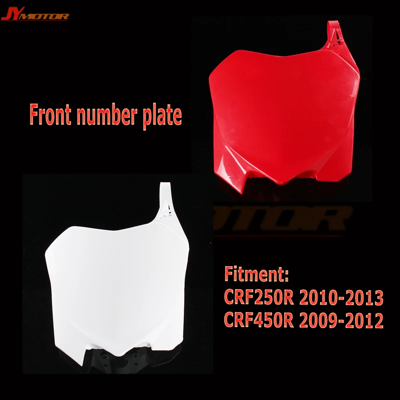 

Motorcycle parts Front Number Plates Name Plate for CRF CRF250R 2010-2013 CRF450R 2009-2012 09 10 11 Off road Racing Motocross