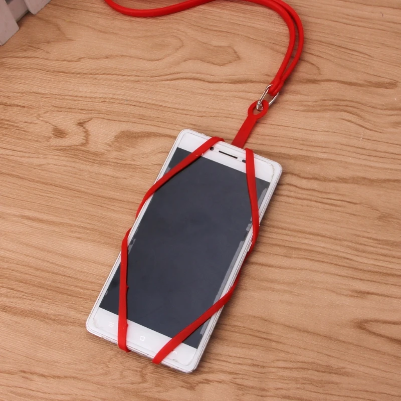 Съемный силиконовый шнурок для сотового телефона чехол держатель шейный ремешок с отделением для ID карты