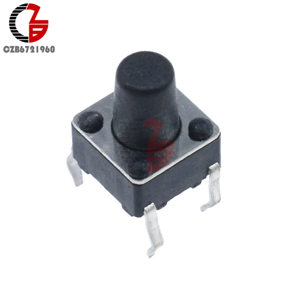 

100Pcs Tactile Push Button Switch Tact Switch 6X6X8mm 4-pin DIP
