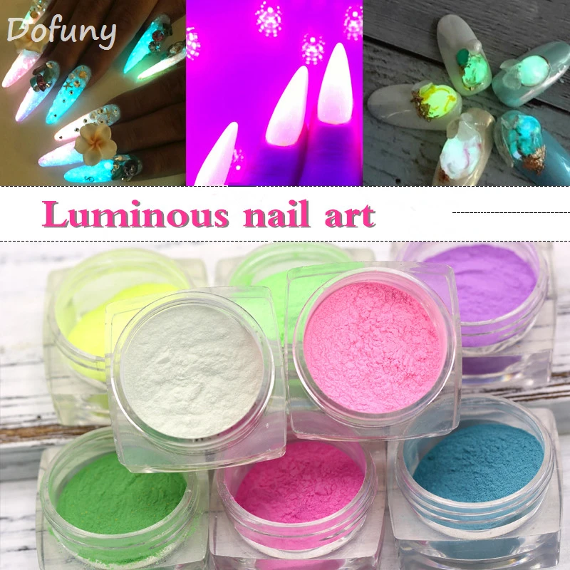 1 бутылка светящаяся пудра для дизайна ногтей|nail art decorations glitter|powder luminousultrafine glitter |
