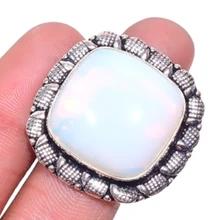 

Fire Opal Ring Silver Overlay over Copper, USA Size 8.25 , R4613