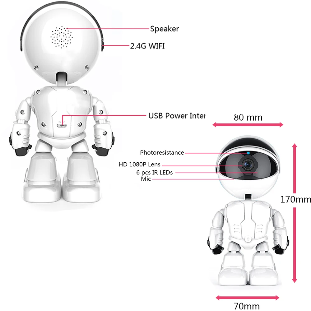 Sectec 1080 P Облако IP камера-робот интеллектуальная камера с функцией автоматического слежения Wi-Fi робот камера Домашняя безопасность беспроводная камера системы видеонаблюдения