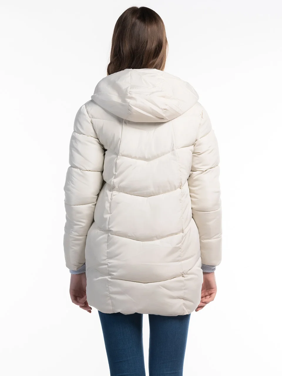 Женское зимнее пальто с капюшоном плотное теплое длинное пуховое пальто однотонная зимняя куртка на молнии Женская куртка с хлопковой подкладкой верхняя одежда новинка FICUSRONG