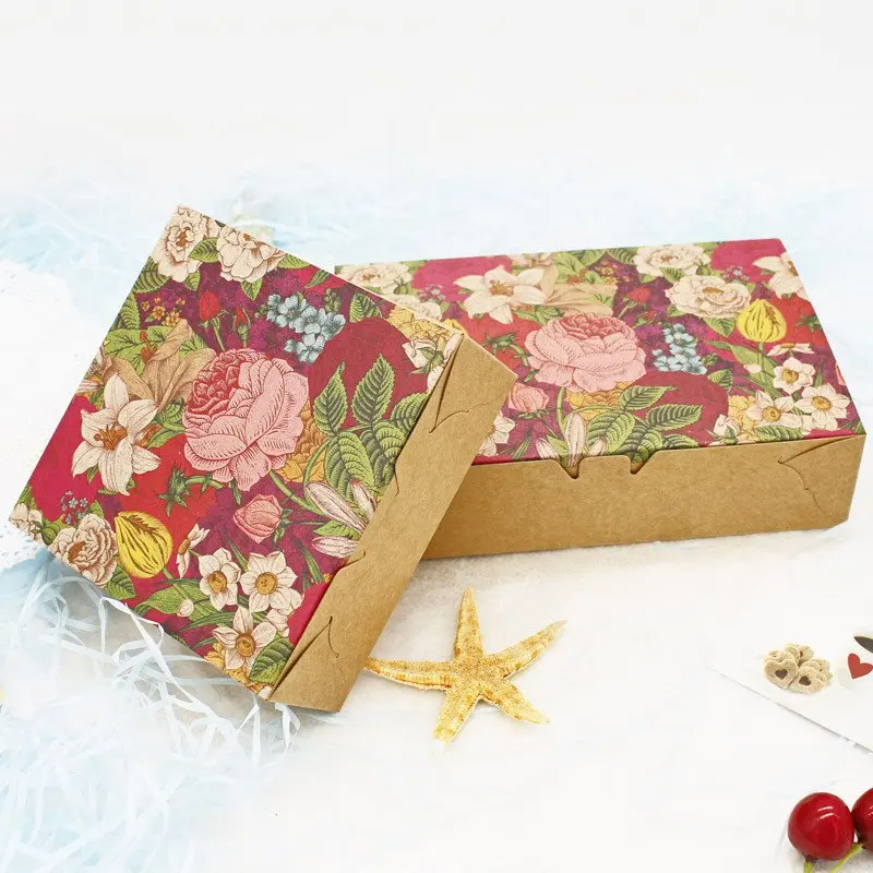 aliexpress com buy 20 40pcs vintage flower kraft paper box macaron vintage flower paper